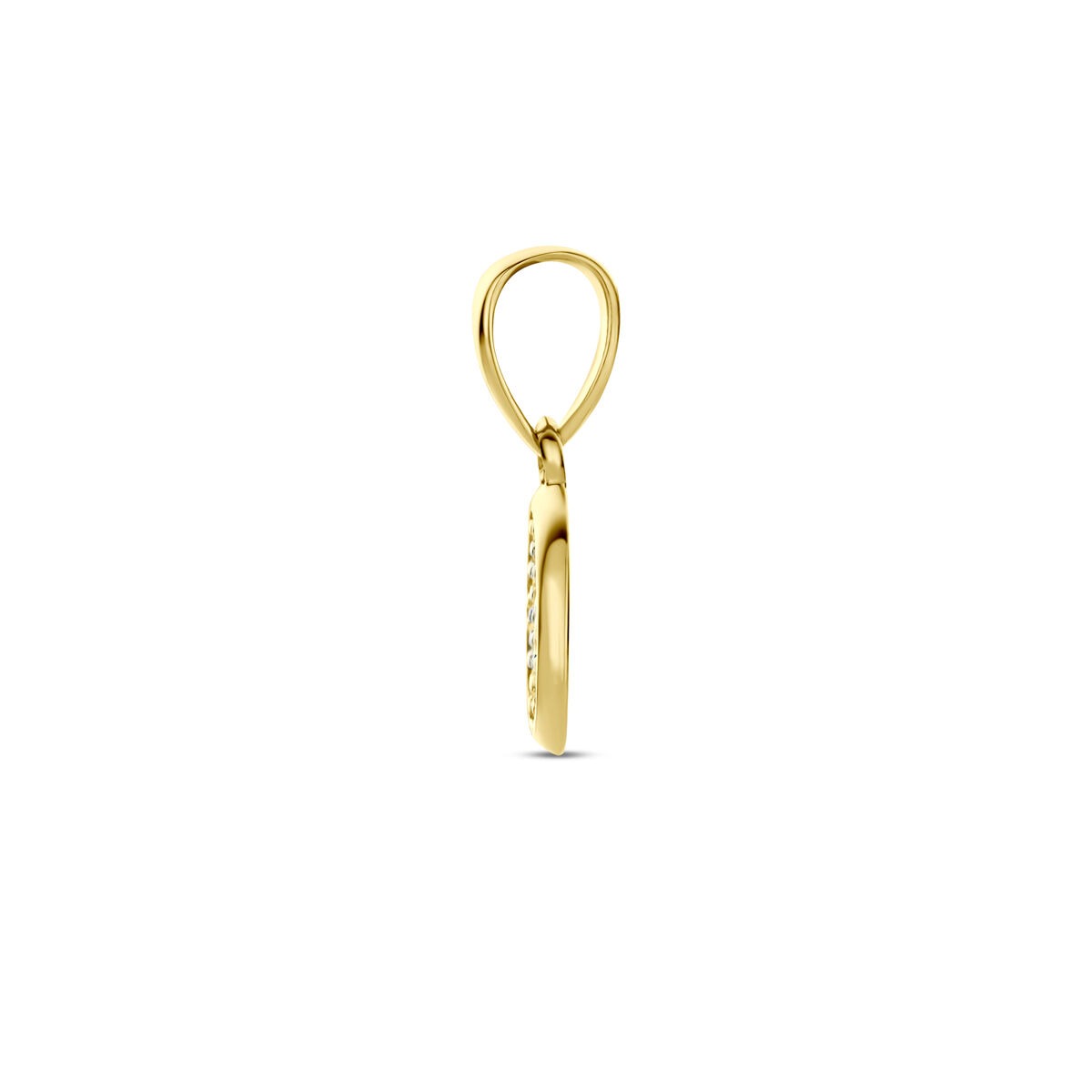 Collier en or jaune avec pendentif zircone