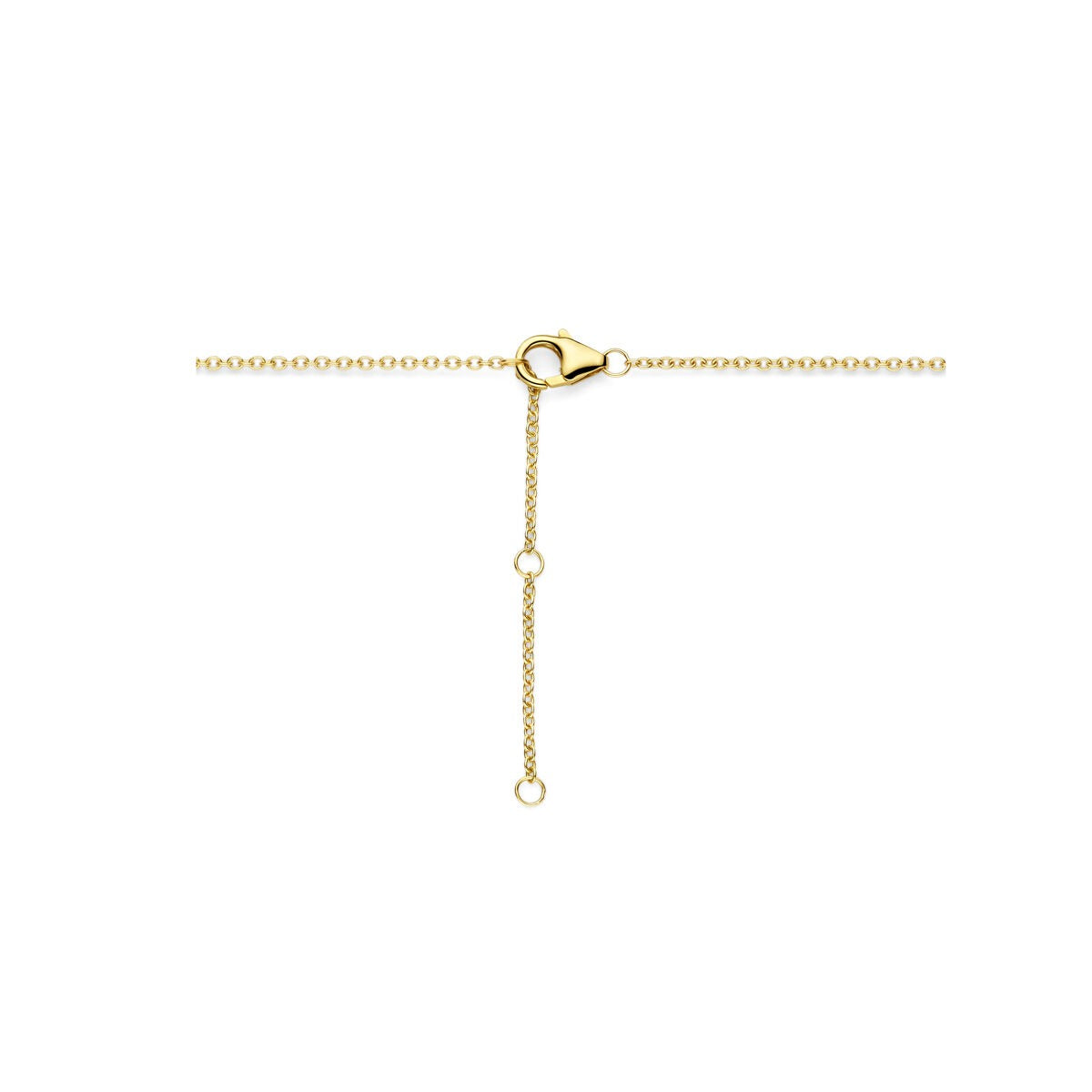 Collier en or jaune 14k avec diamant – sertissage entourage 0.25ct