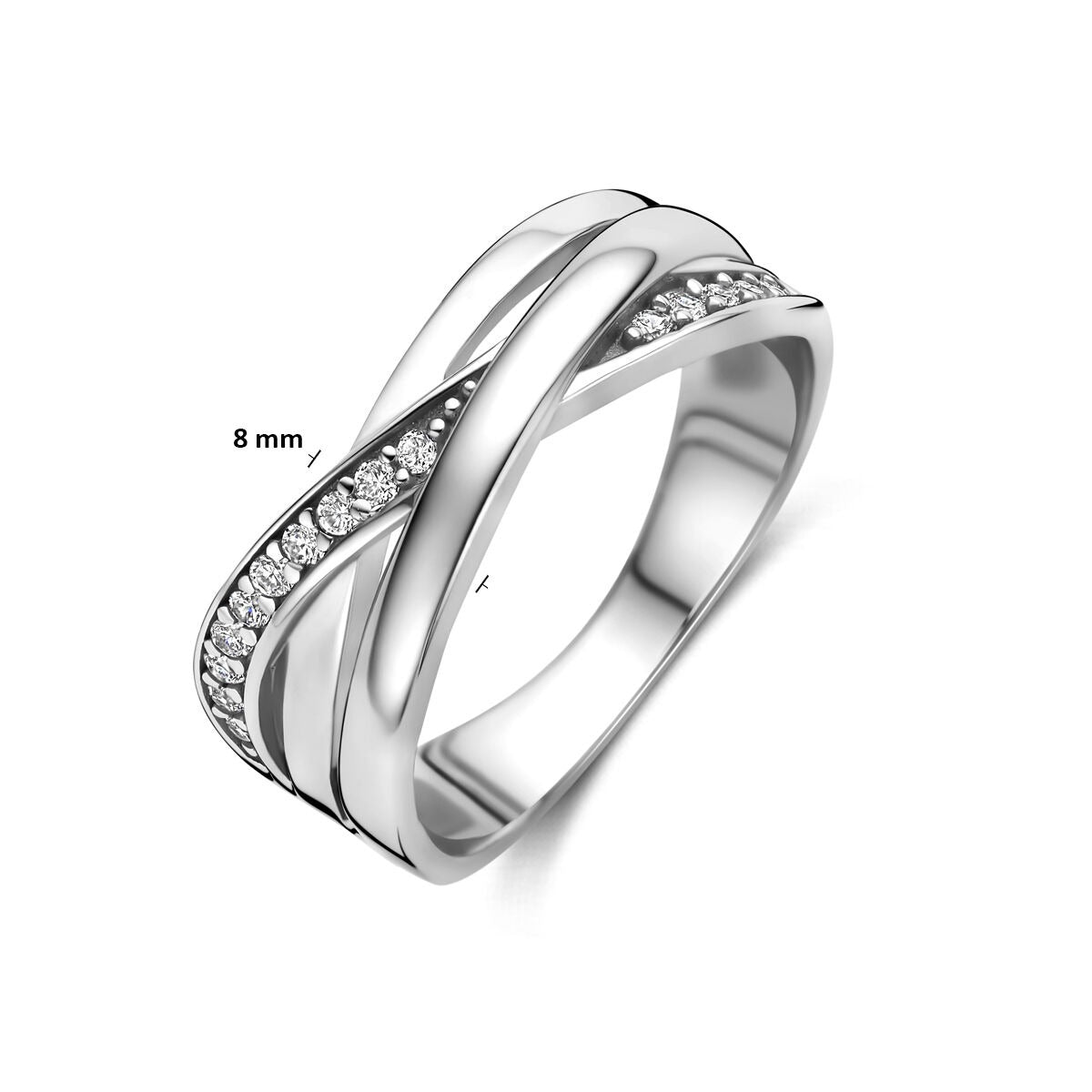 bague zircone argent rhodié