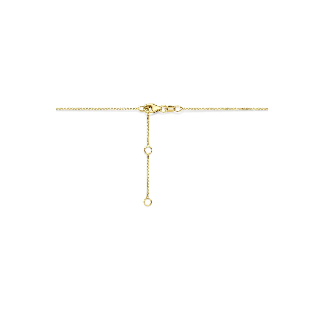 Collier en or jaune 14k avec diamant cultivé en laboratoire