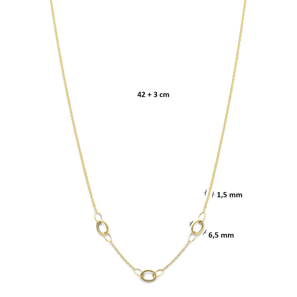 collier en or jaune 14k
