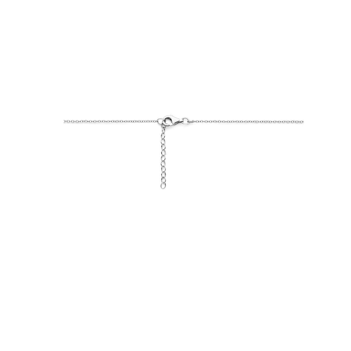 Collier en argent pour enfant avec empreinte de chien – collier rhodié 36-39 cm