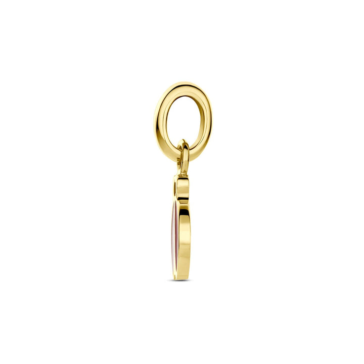 14k Geelgouden lieveheersbeestje hanger met emaille