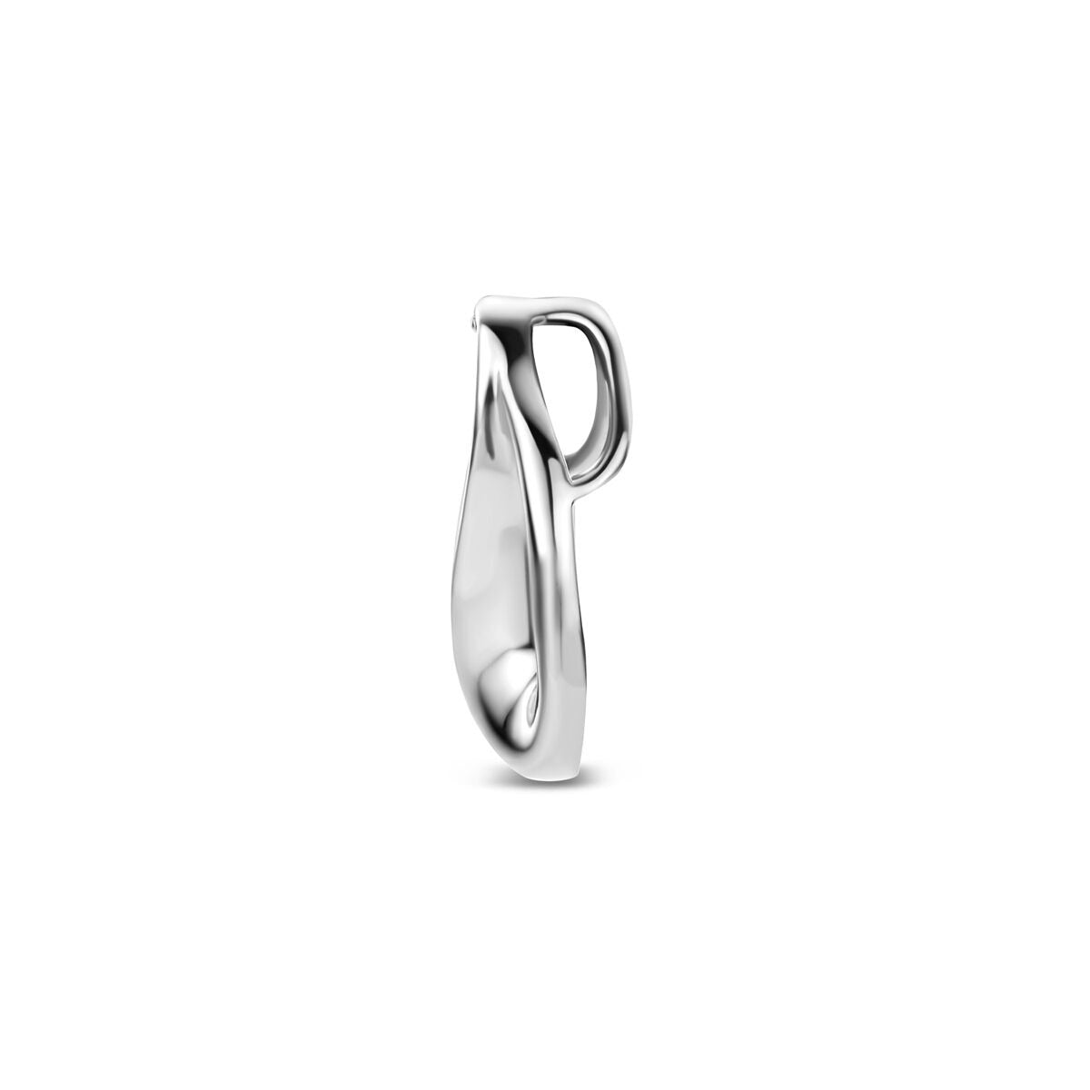 pendentif zircone 12,5 mm argent rhodié