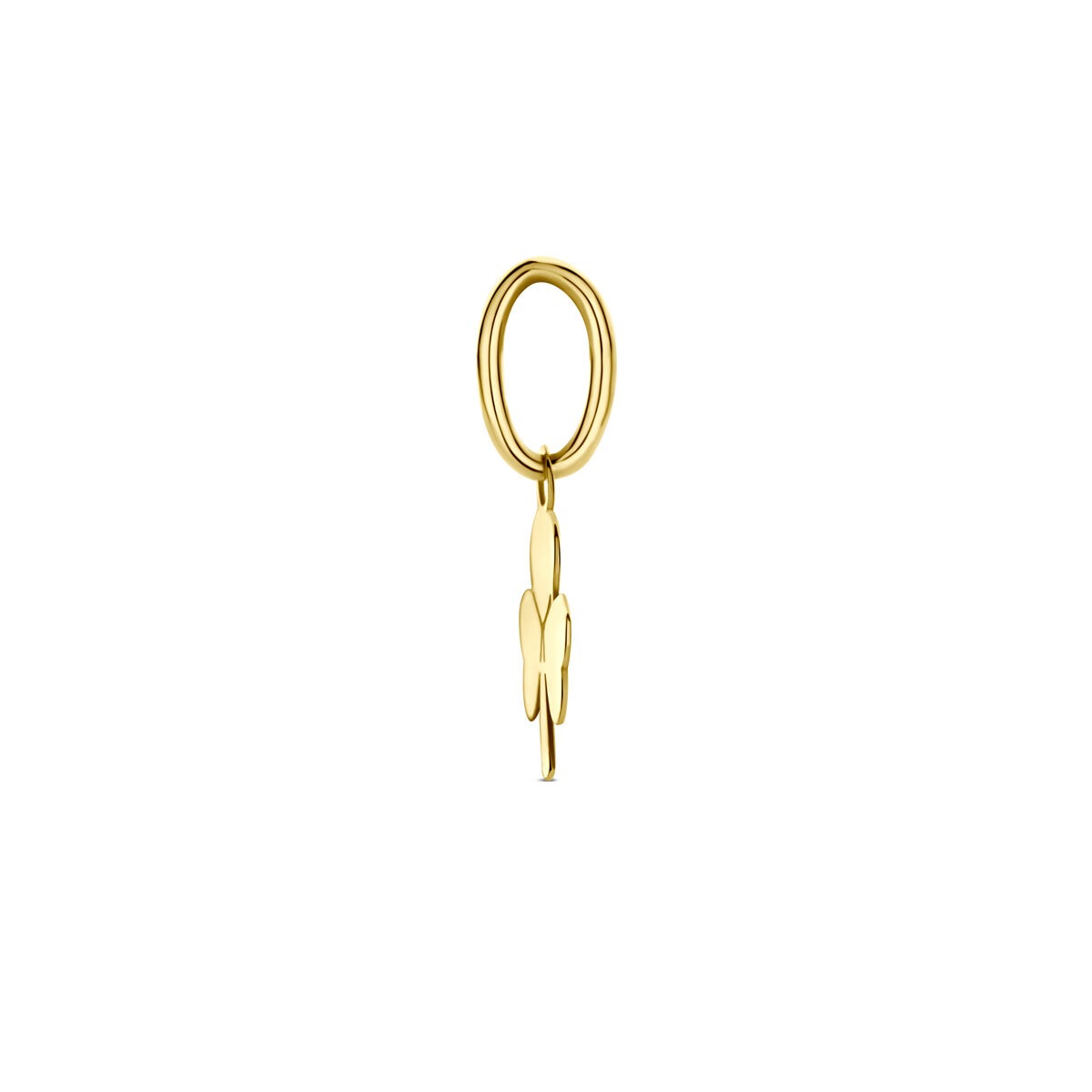 Collier en or jaune 14k avec pendentif trèfle