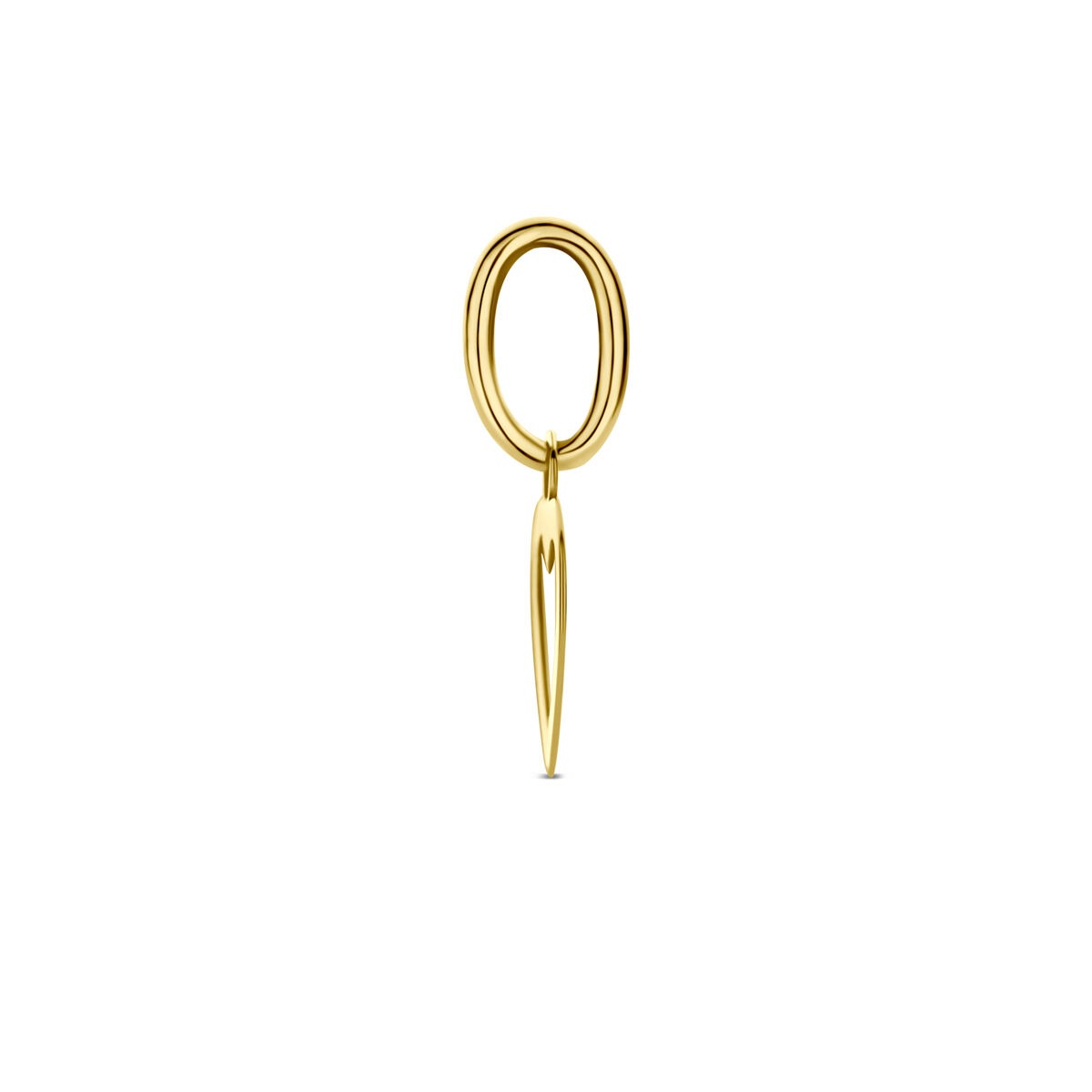 pendentif en or jaune en forme de cœur 14k