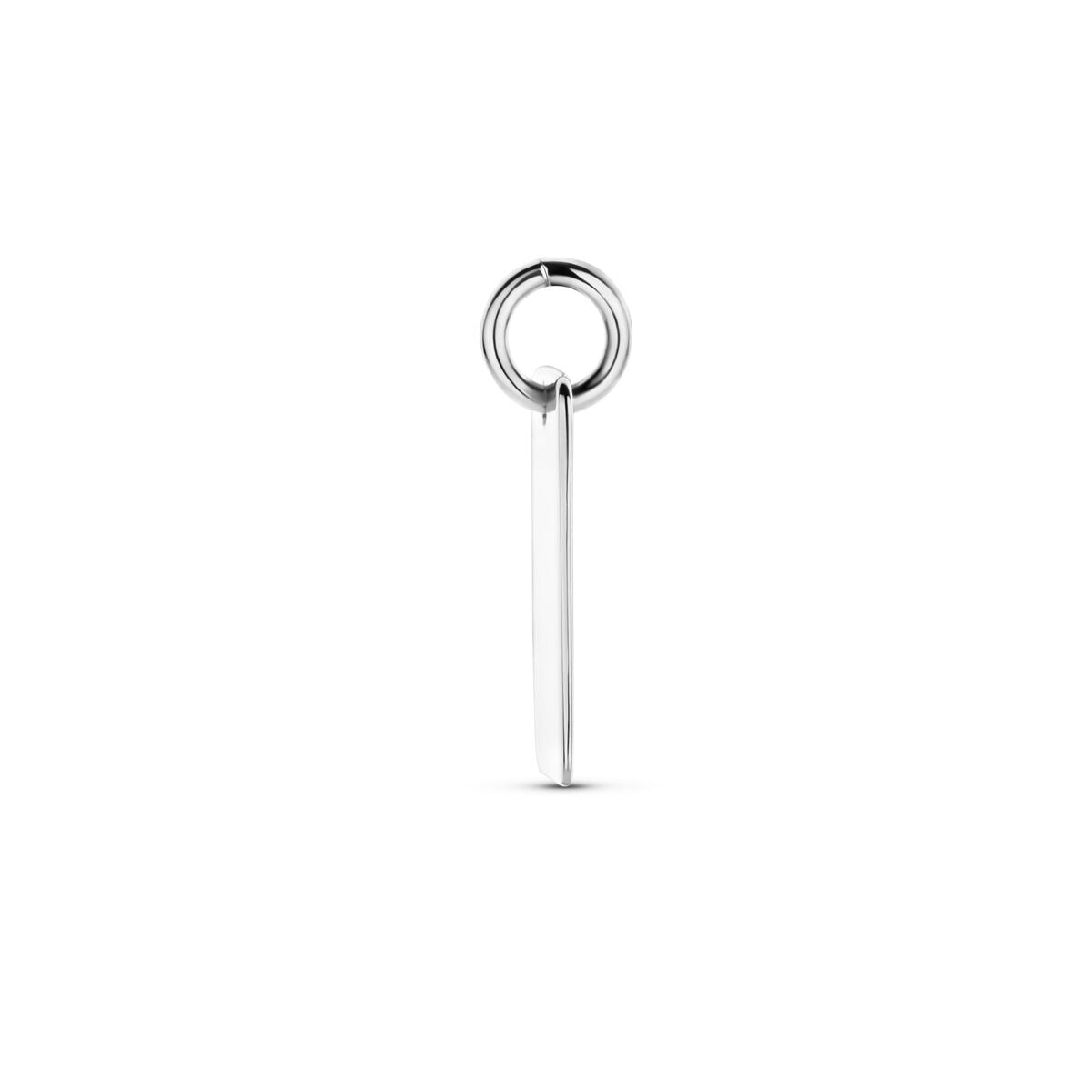 Pendentif rectangulaire en argent rhodié 925 à graver
