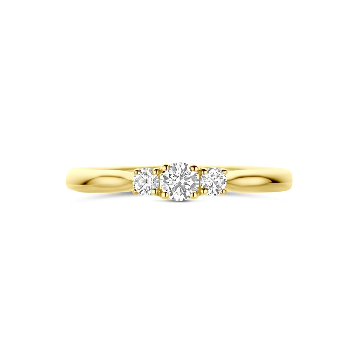 Bague en or jaune 14k avec diamant de culture de 0,26 ct