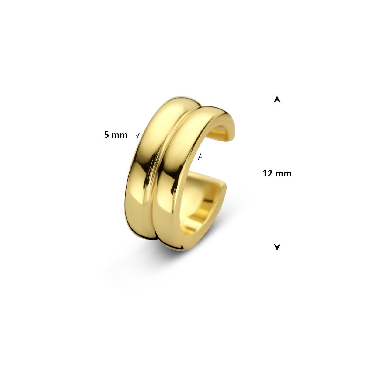 Ear cuff en argent plaqué or – touche dorée élégante sans piercing
