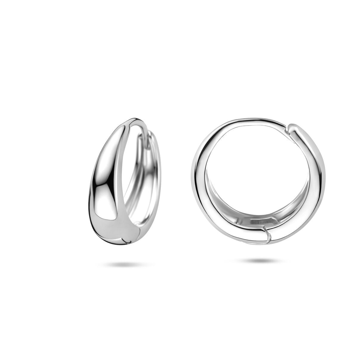 Boucles d'oreilles en argent rhodiées 14x5mm