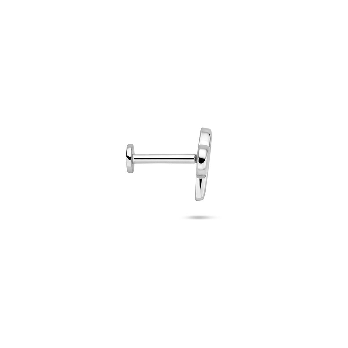 Piercing plat arrière argent – rhodié 925