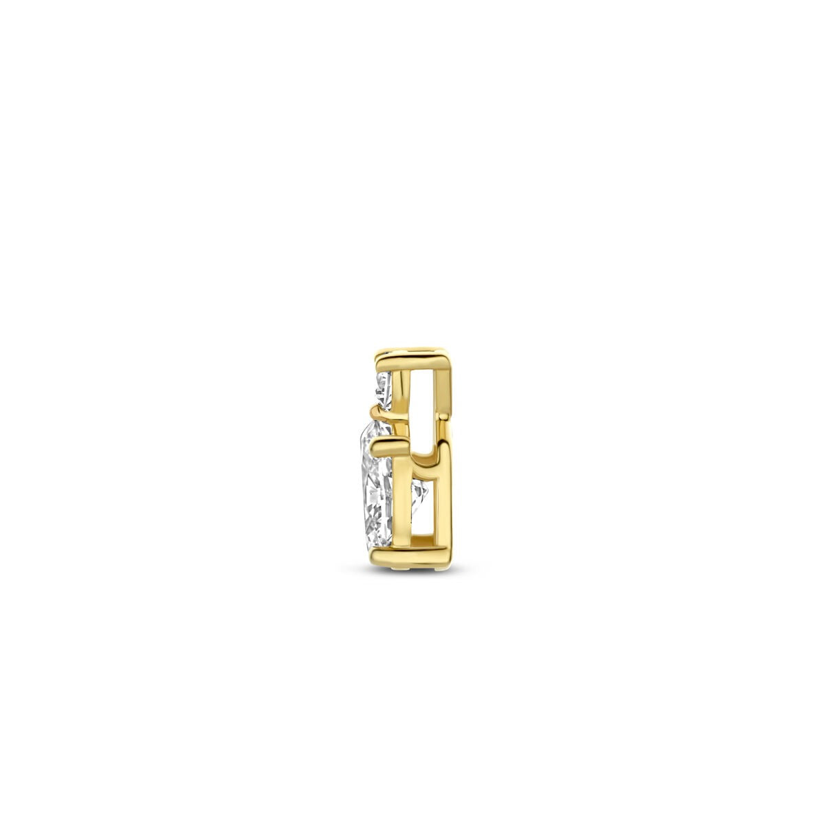 pendentif en or jaune 14k avec diamant cultivé en laboratoire