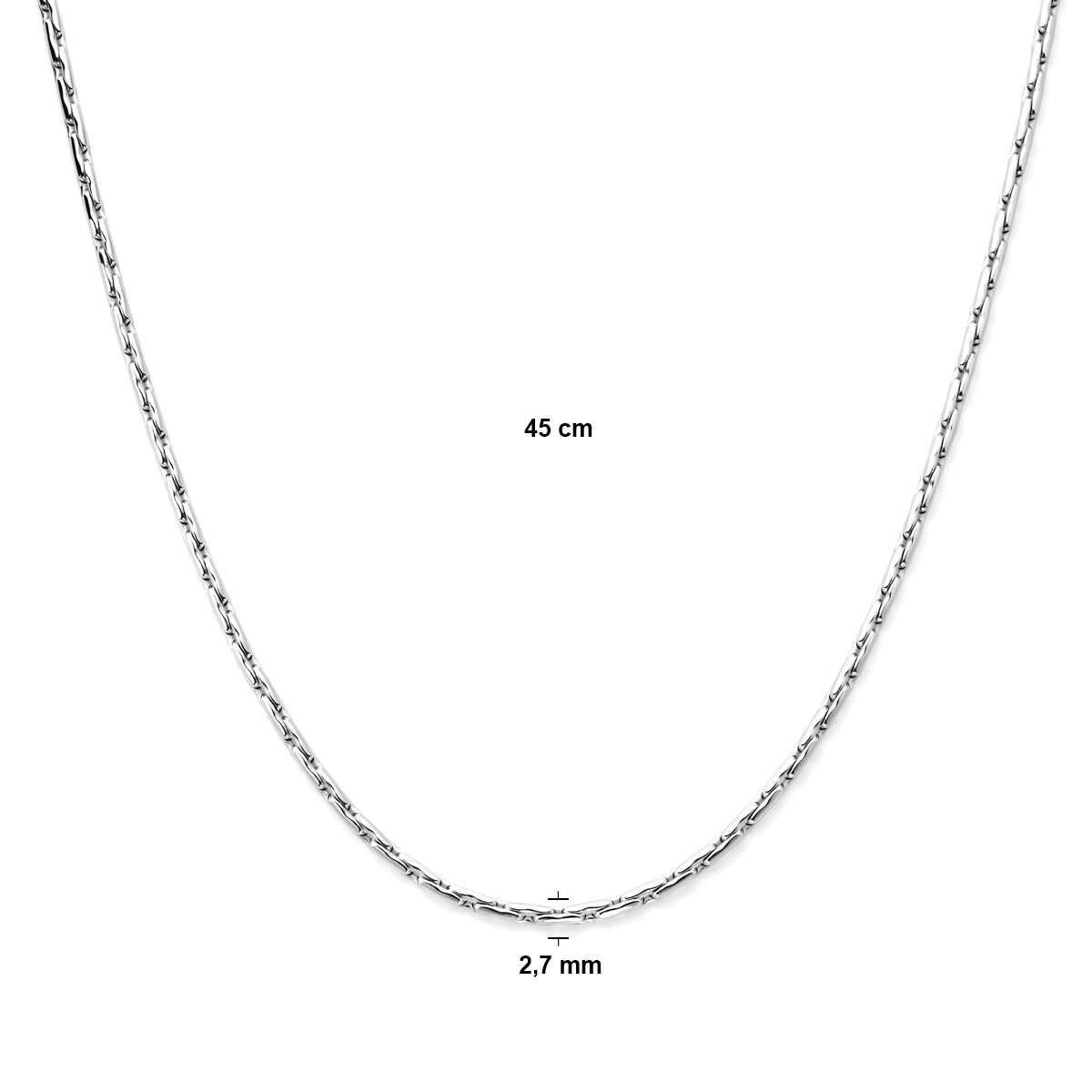 Bracelet en argent cardano avec finition brillante – rhodié