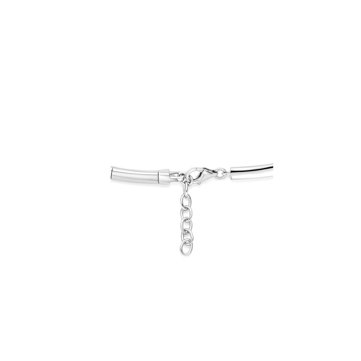 Collier en argent 925 rhodié avec zircone