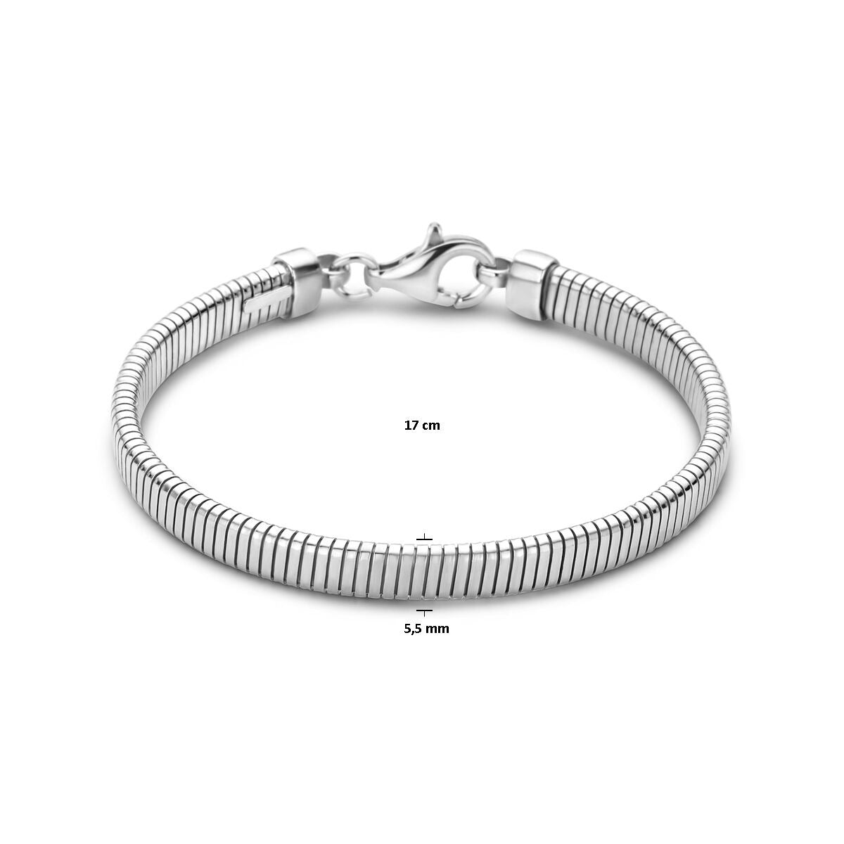 Bracelet en acier inoxydable Omega – Rhodié 925 Argent