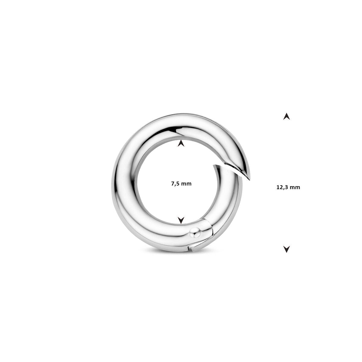 Connecteur en Argent Rhodié 925