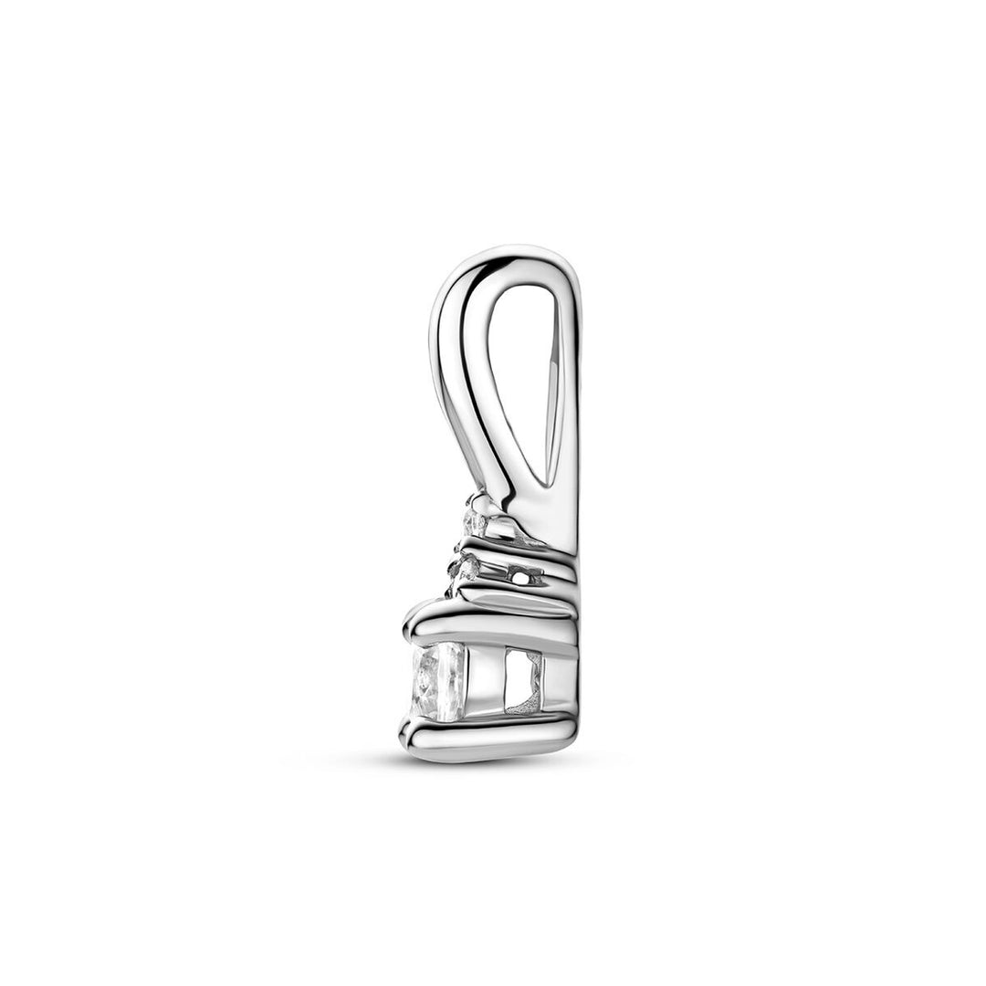 Gerhodineerde 925 zilveren hanger met zirkonia