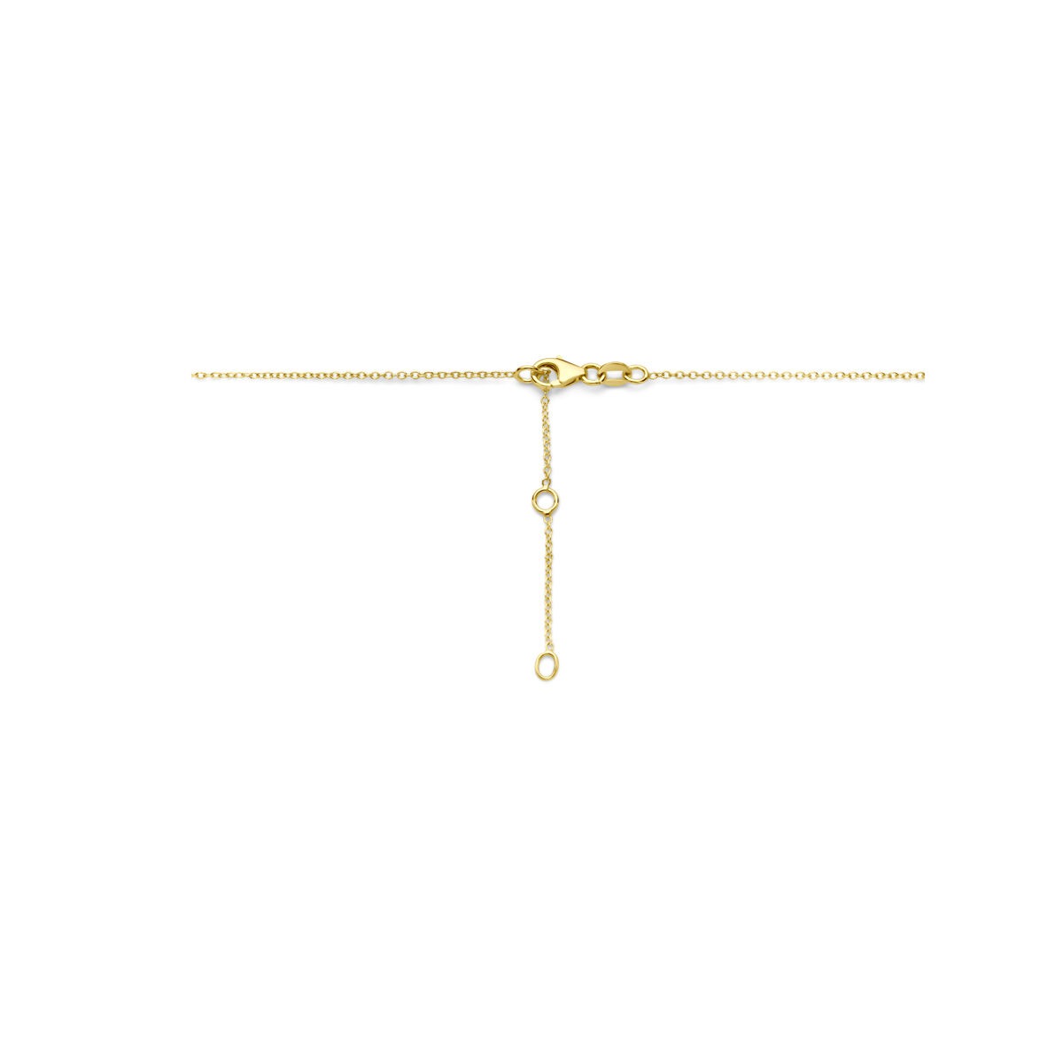 collier en or jaune 14k avec zircone en forme de cœur