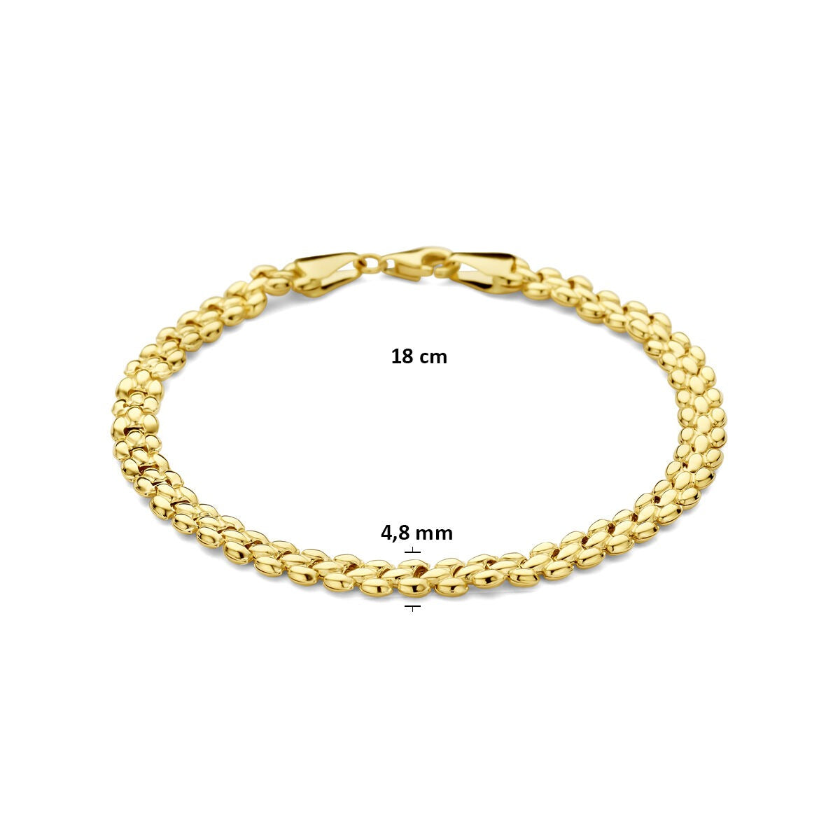 Bracelet pour femme en or 14k maille ancre