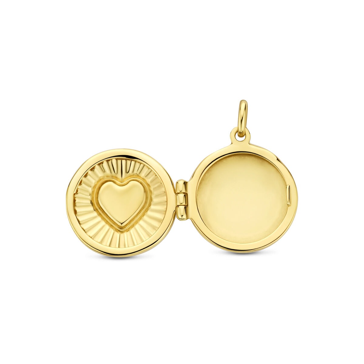médaillon en or jaune 14k avec cœur