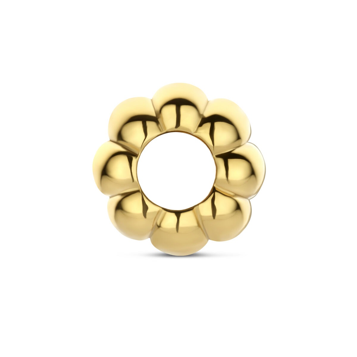Rondelle en or jaune sur argent 925