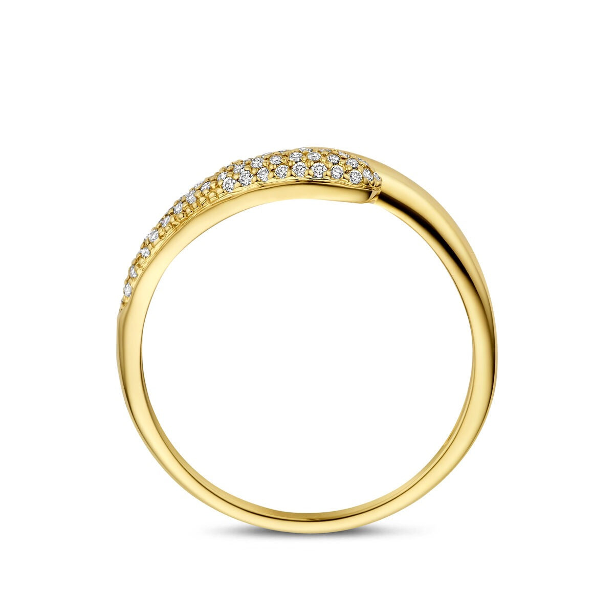 bague en or jaune 14k avec diamant 0.15ct