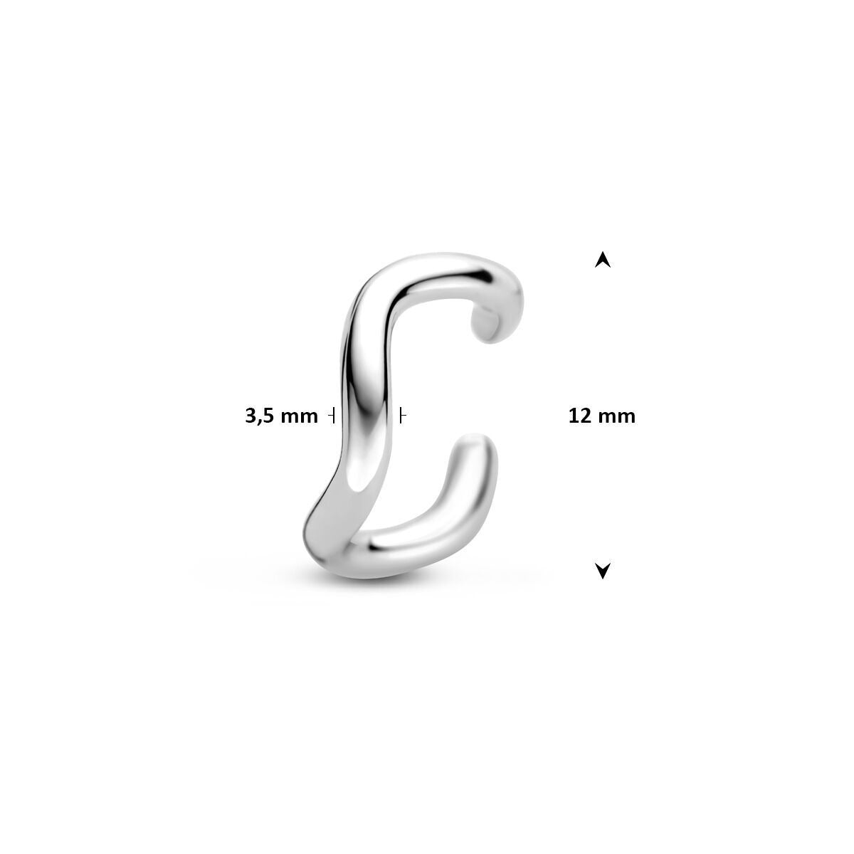 Boucle d'oreille en argent – rhodié argent 925