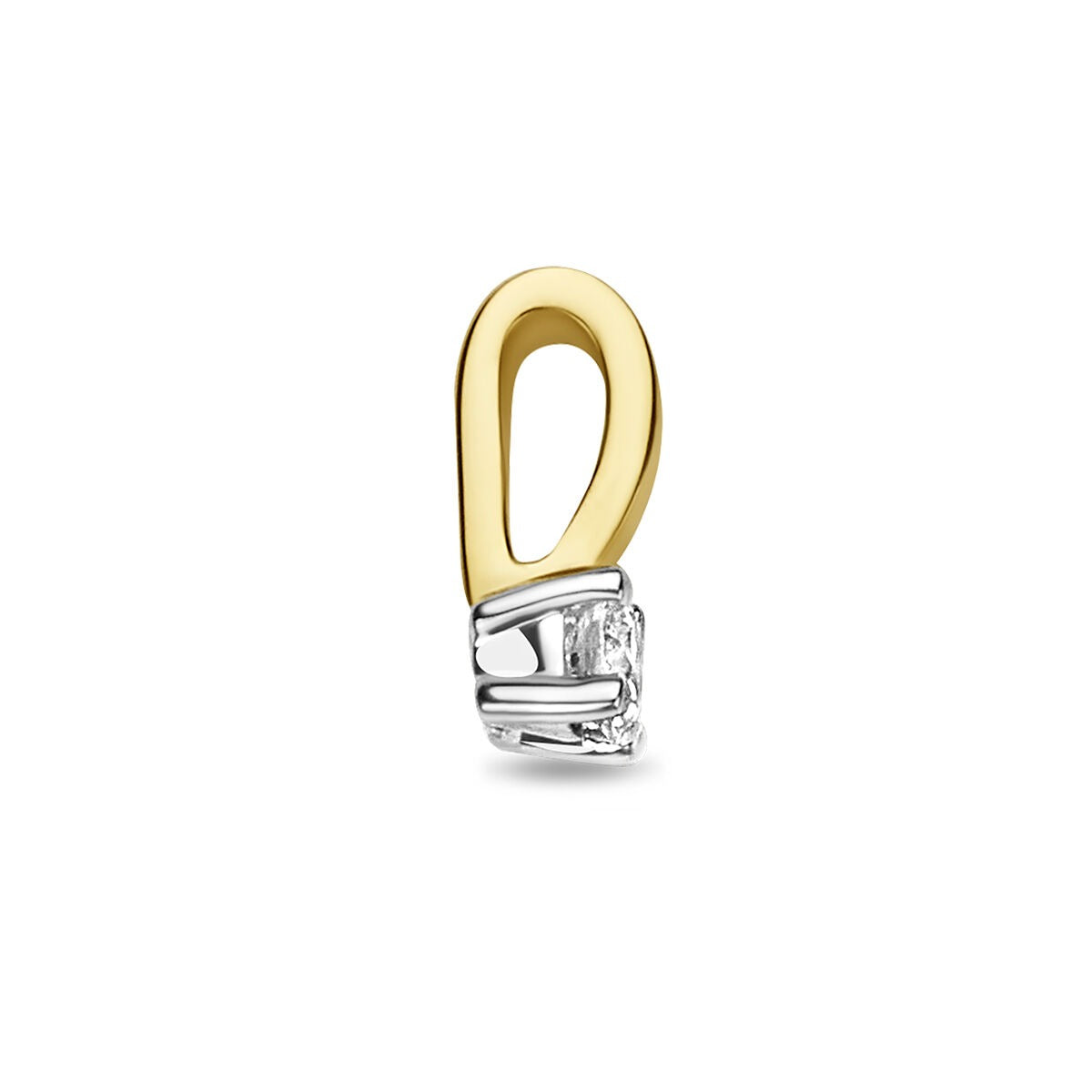 pendentif en or bicolore 14k avec diamant