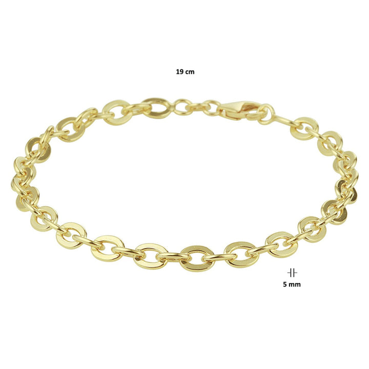 14k Geelgouden anker armband