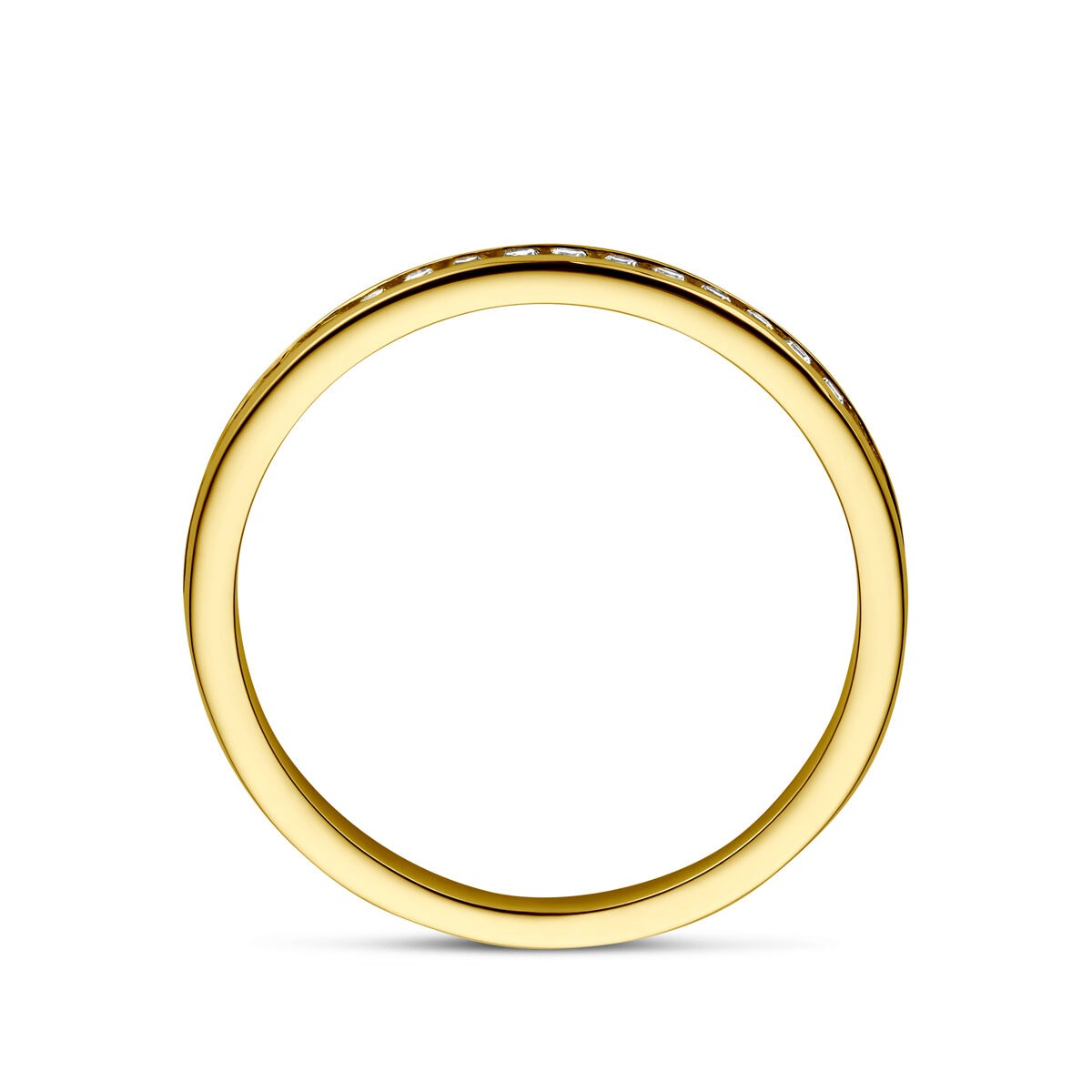 bague en or jaune 9k avec zircone