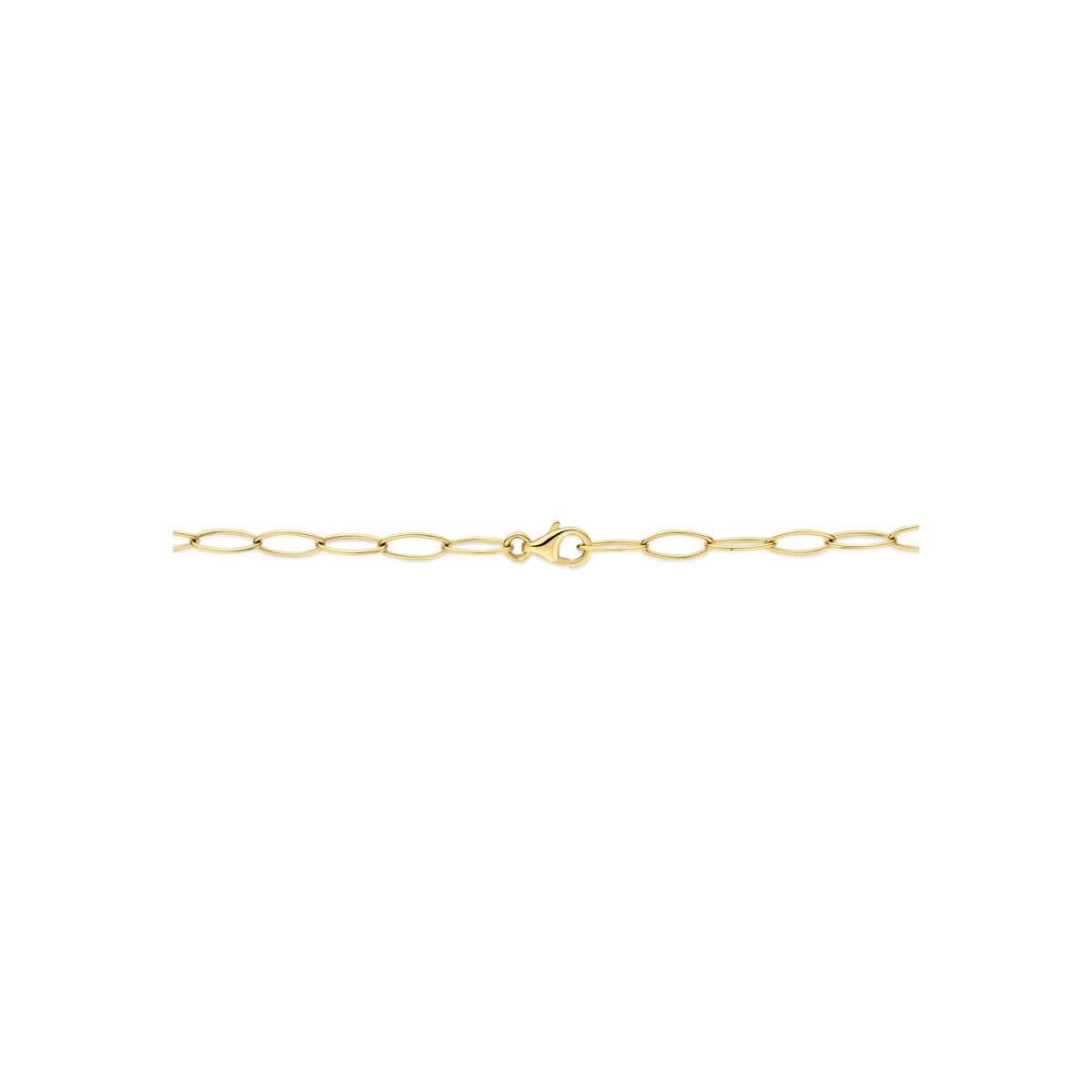 Collier en maille en or jaune 14k ancre