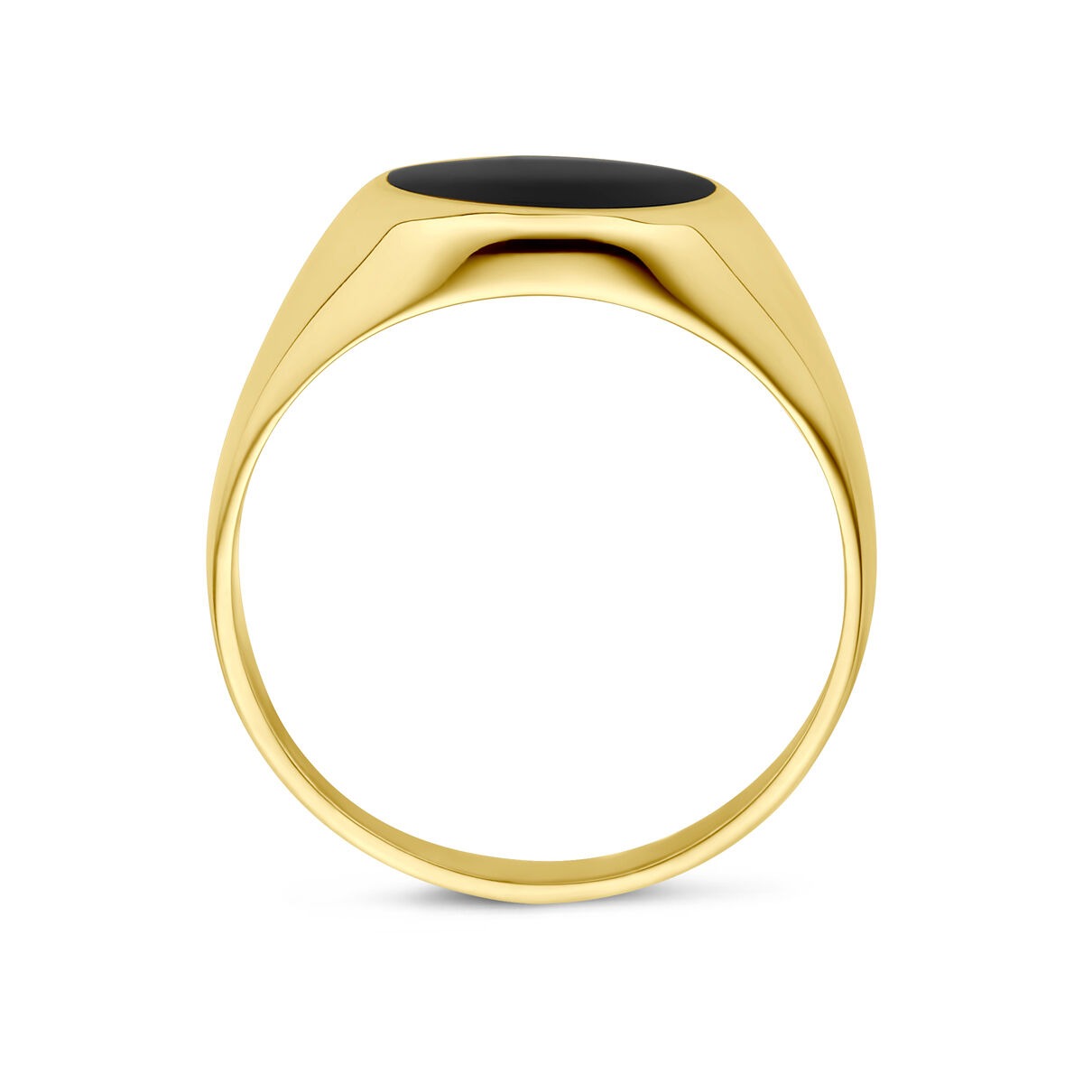 Bague en or jaune 14k avec onyx