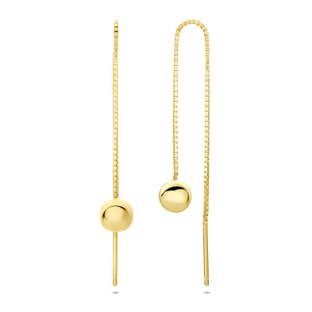 Boucles d'oreilles à tige plaqué or argent boule