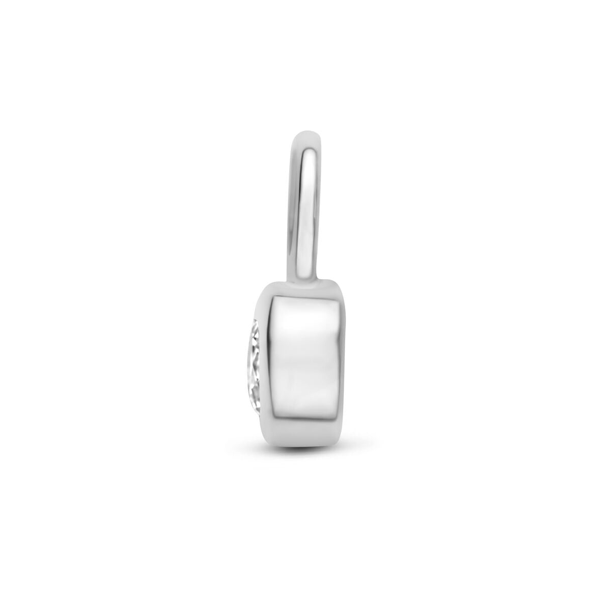 Pendentif en argent rhodié avec zircone