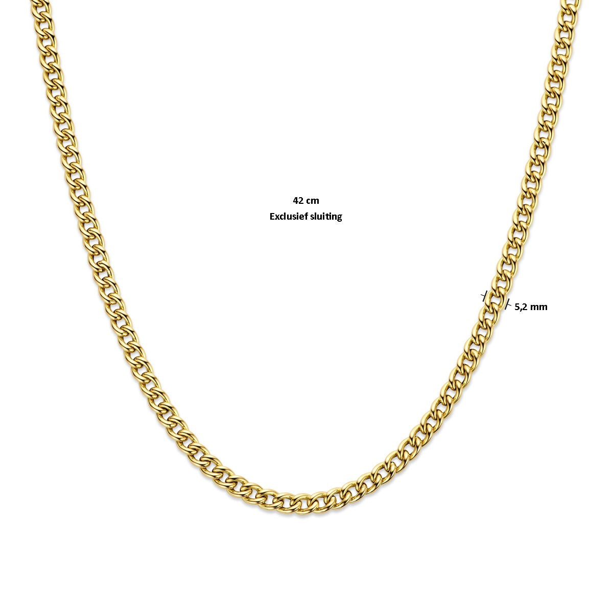 Collier en or jaune 14k sans fermoir