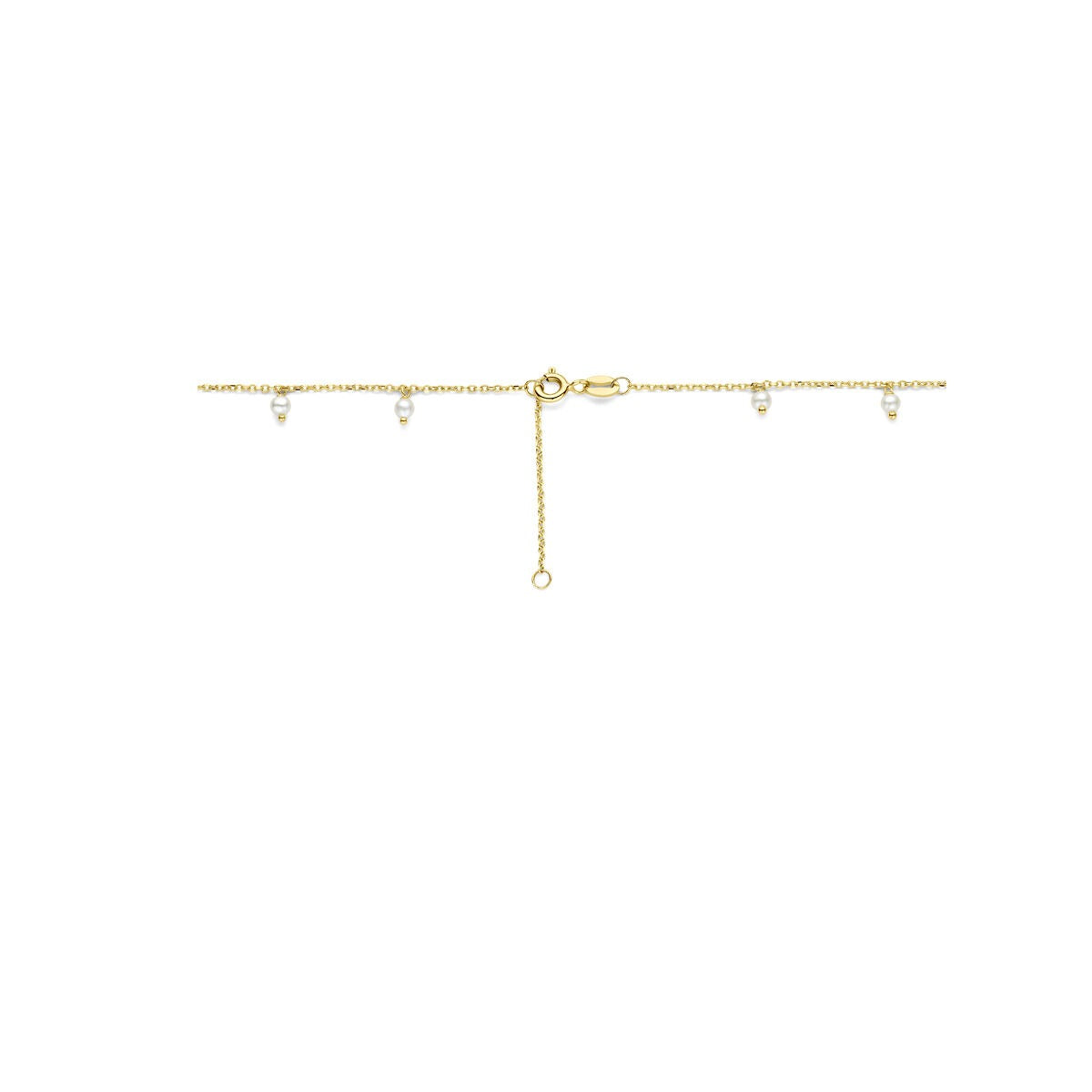collier en or jaune avec des perles