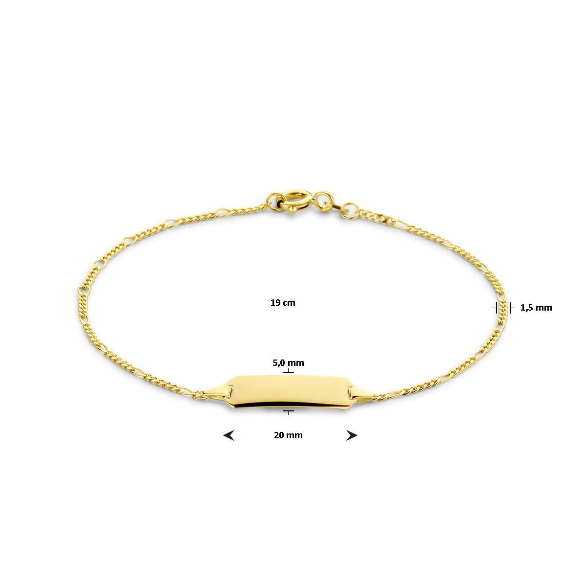 bracelet de montre plaqué or jaune pour femme – maille figaro