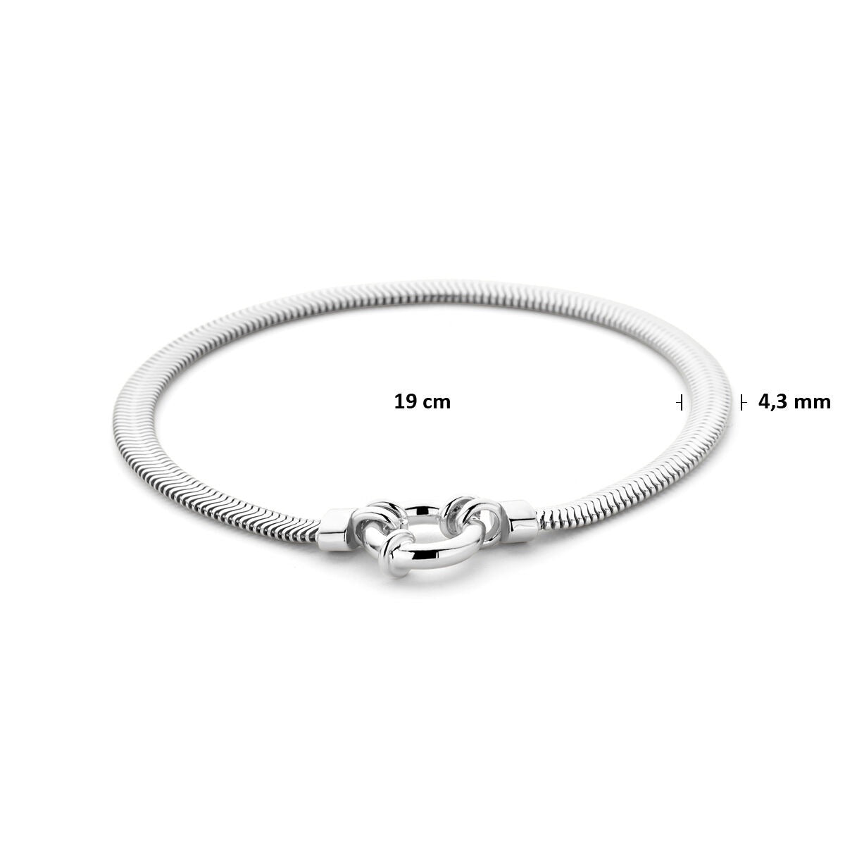 Bracelet en argent 925 serpent plat