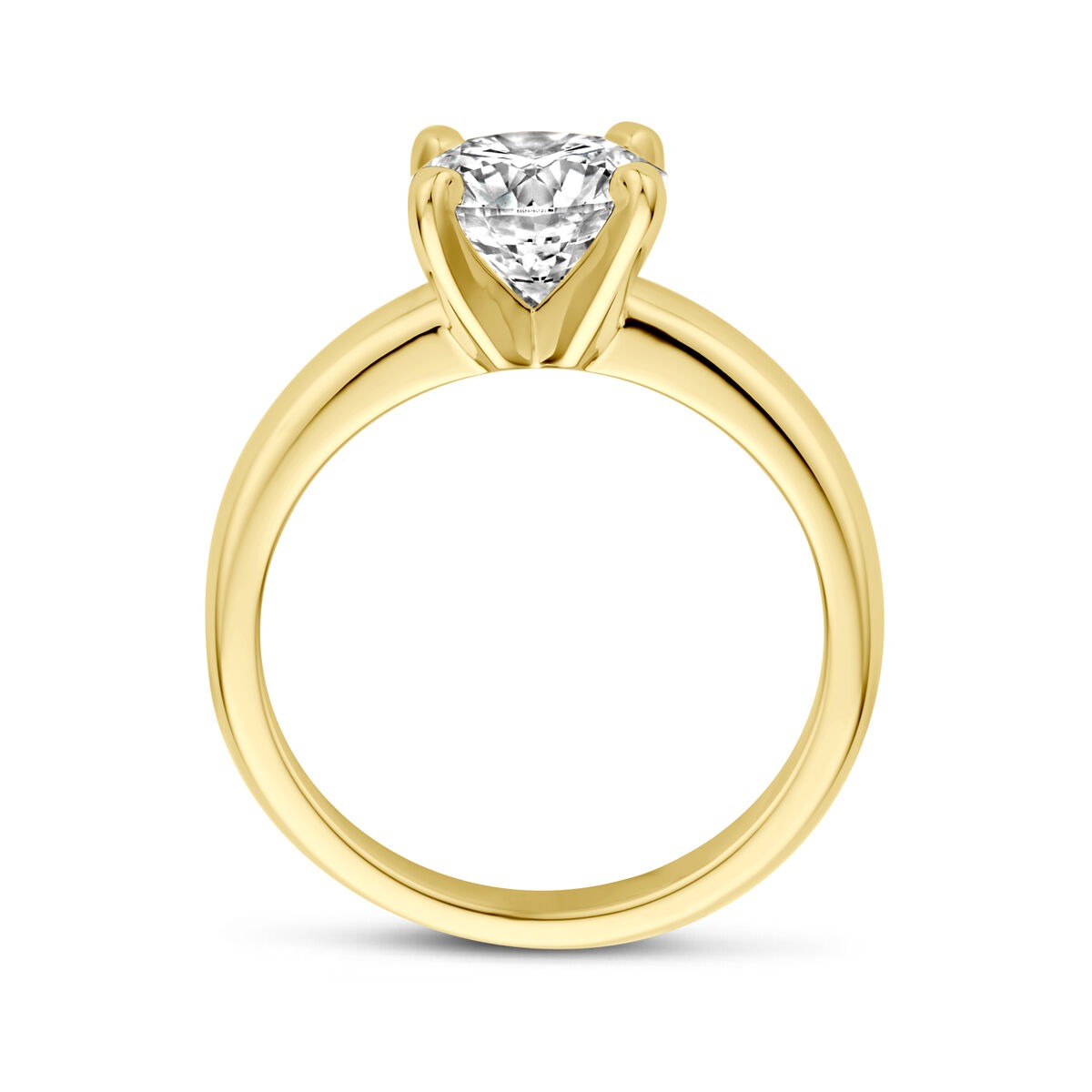 bague en or jaune 14k avec diamant lab grown 2.00ct