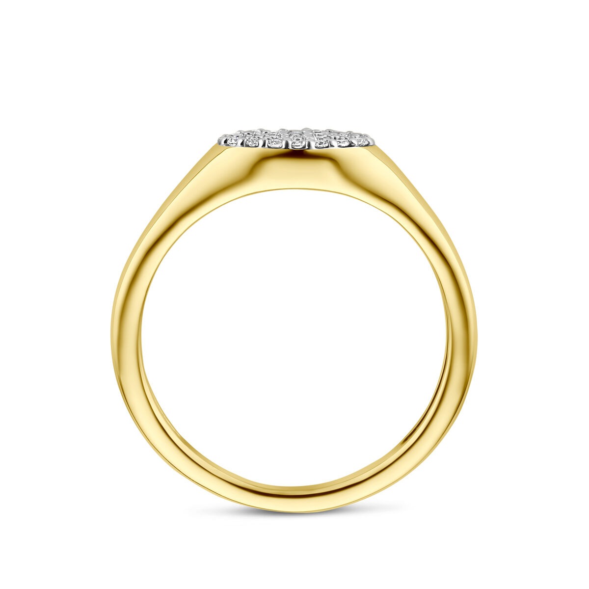 bague en or jaune 14k avec diamant cultivé en laboratoire