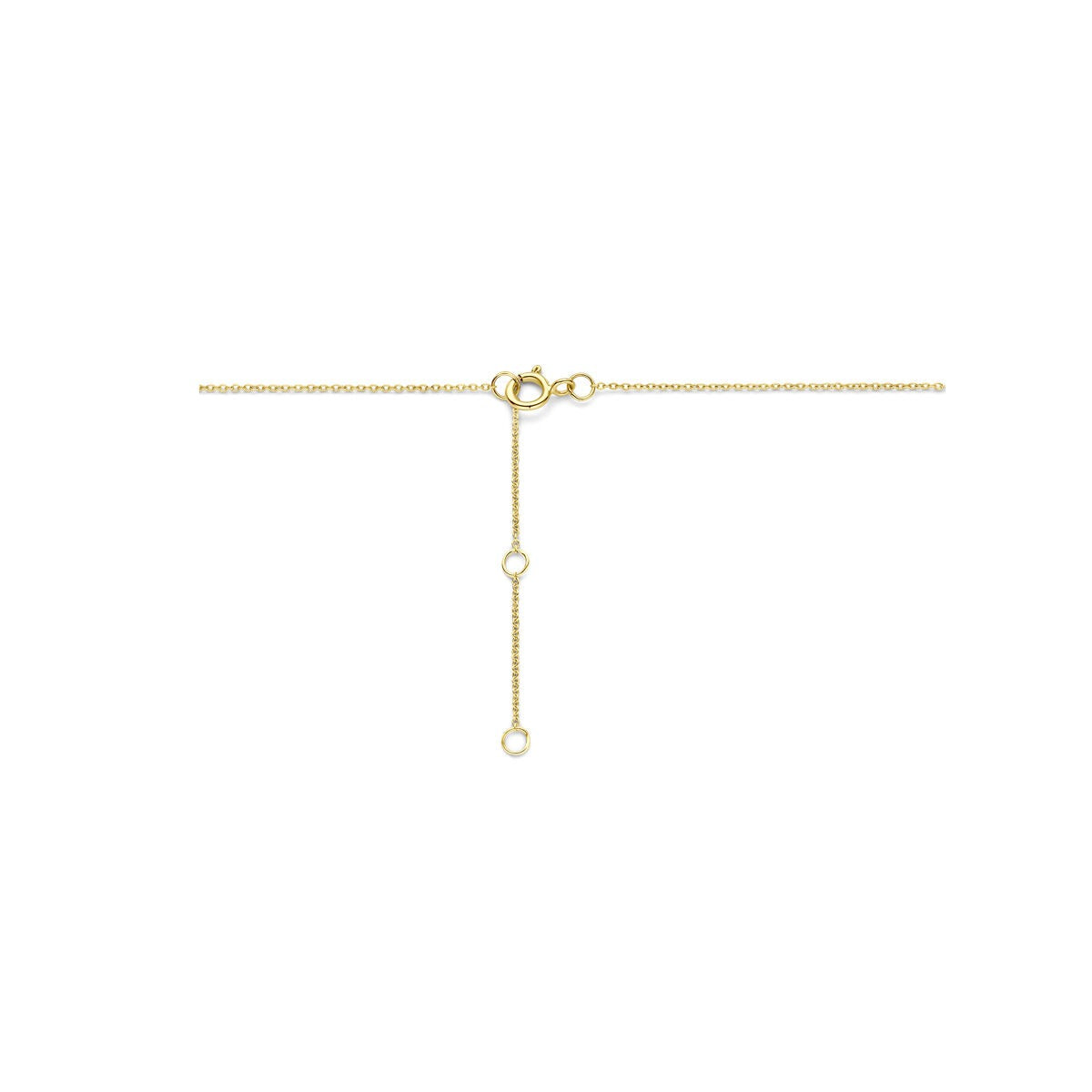 collier en or jaune 14k avec fleur en diamant cultivé en laboratoire