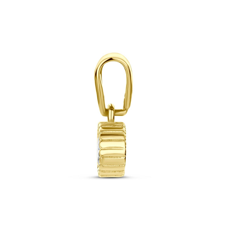 9k Geelgouden hanger met zirkonia