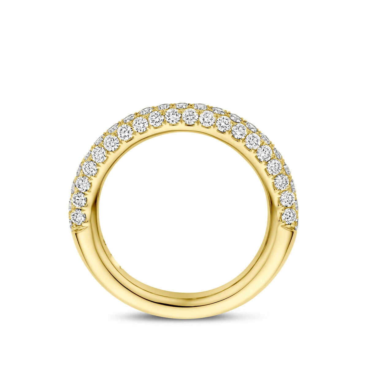 bague en or jaune 14k avec diamant 1.24ct