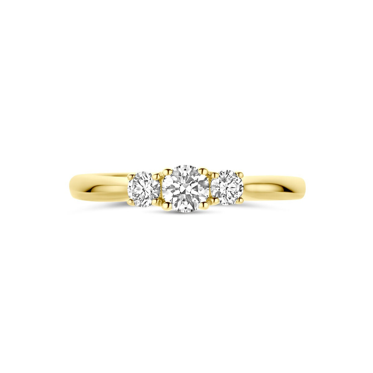 Bague en or jaune 14k avec diamant de 0,45 ct cultivé en laboratoire