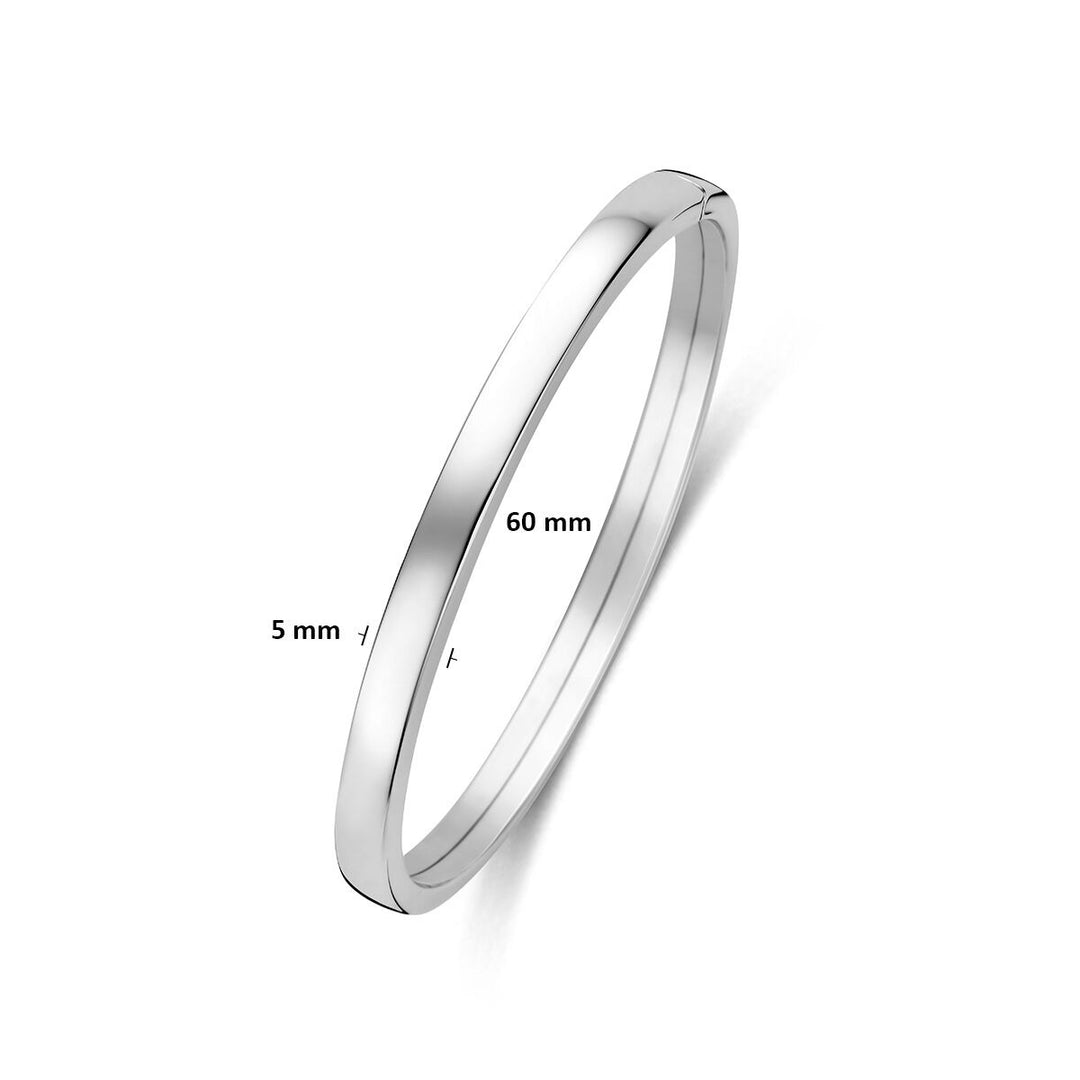 Gerhodineerde 925 zilveren bangle