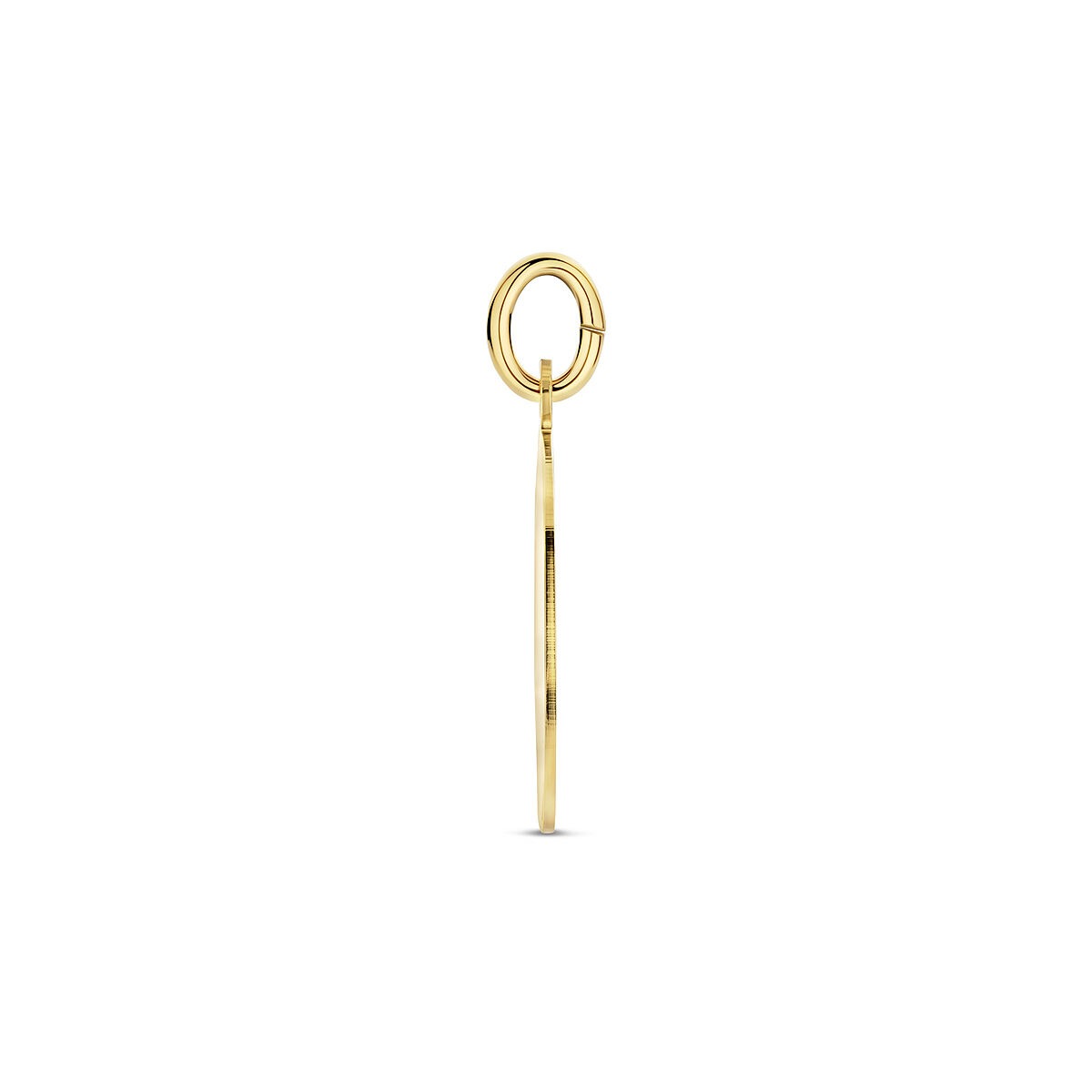 pendentif rond en or jaune 9k