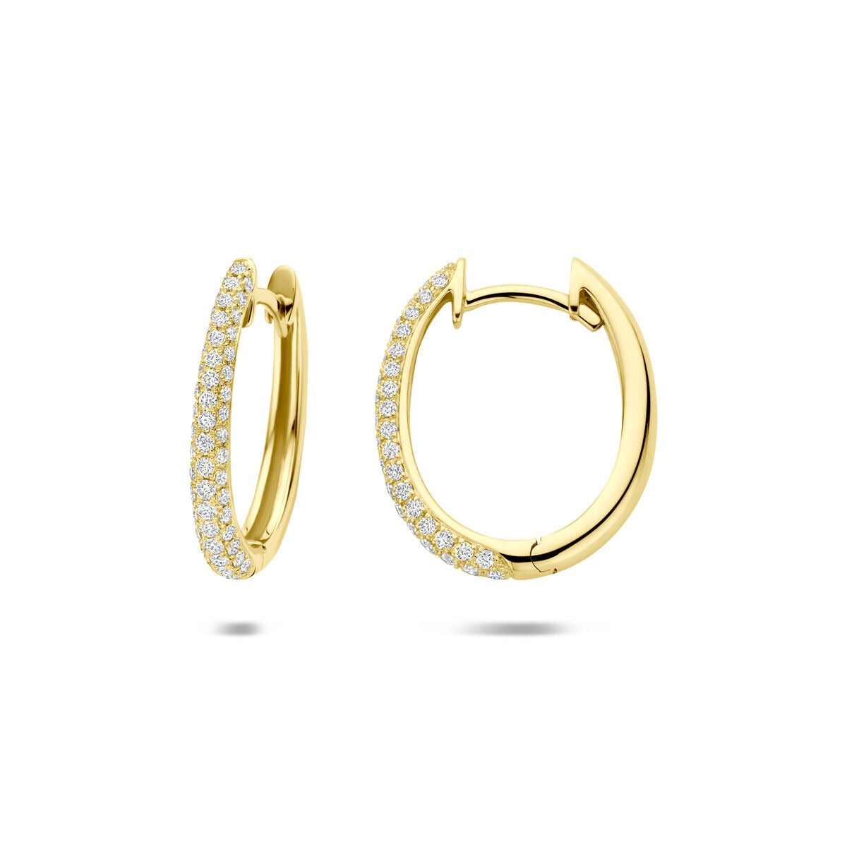 Créoles en or 14k avec diamant