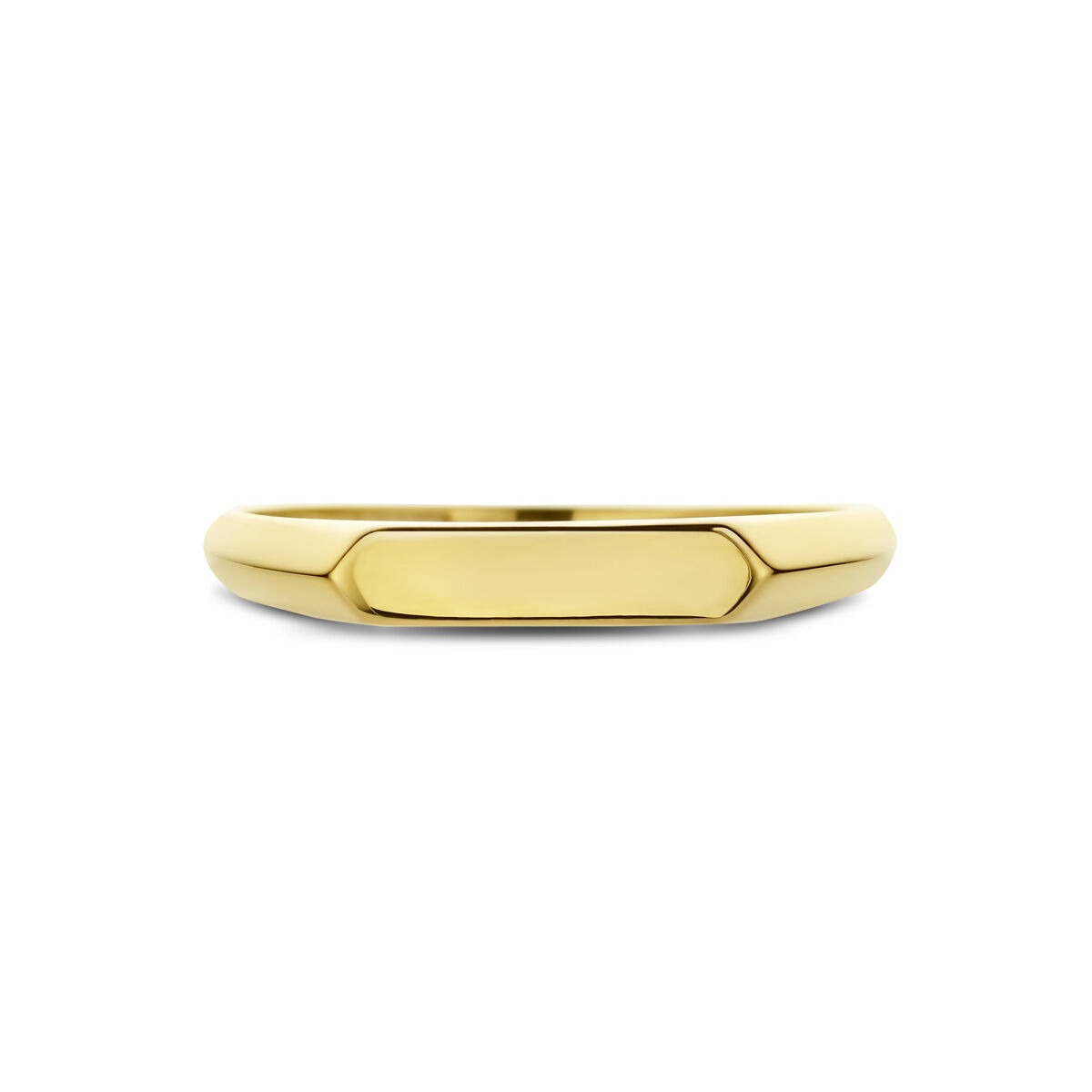 Bague pour femme en or jaune 14k avec une bande de 7 mm de large