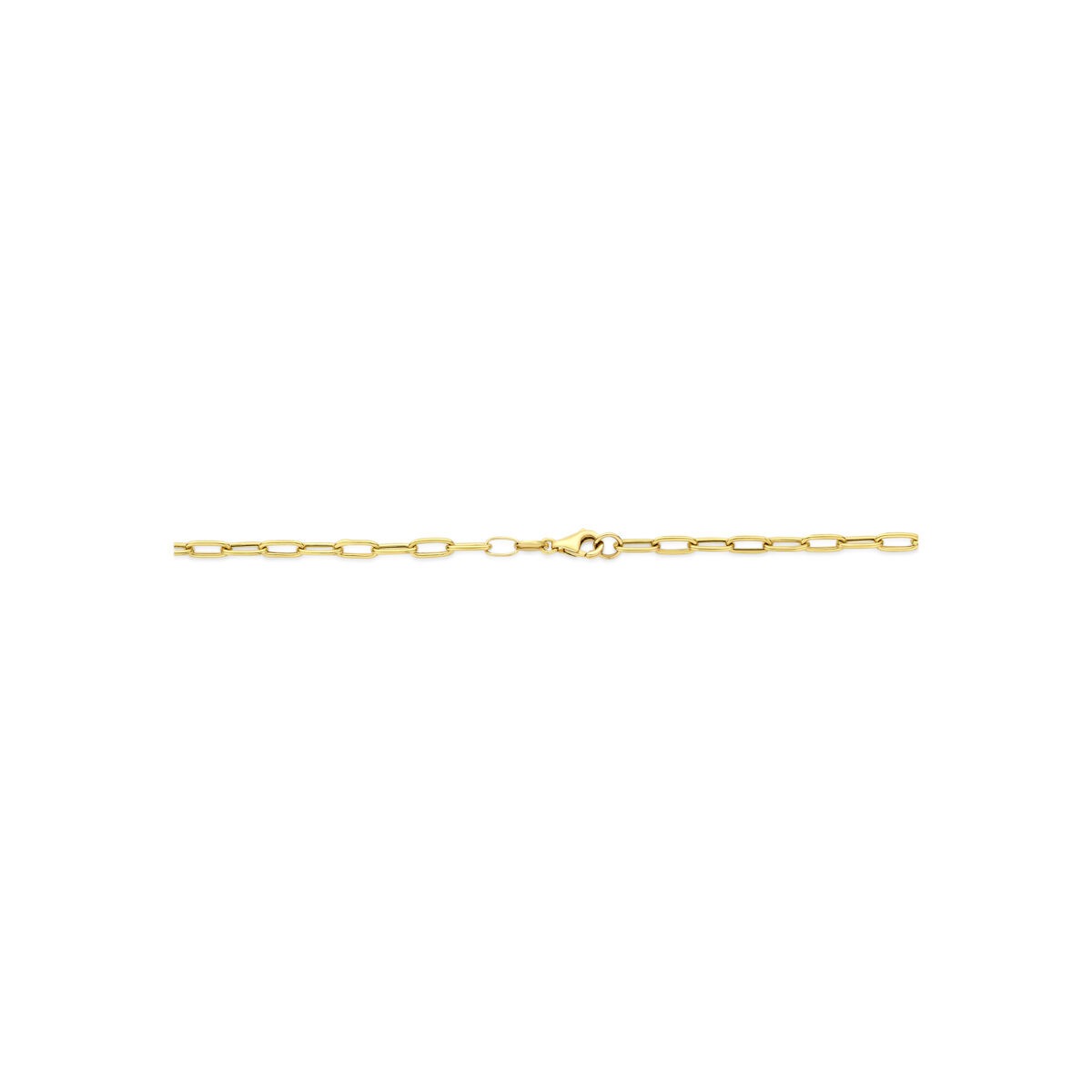 Collier en maille en or jaune 14k ancre