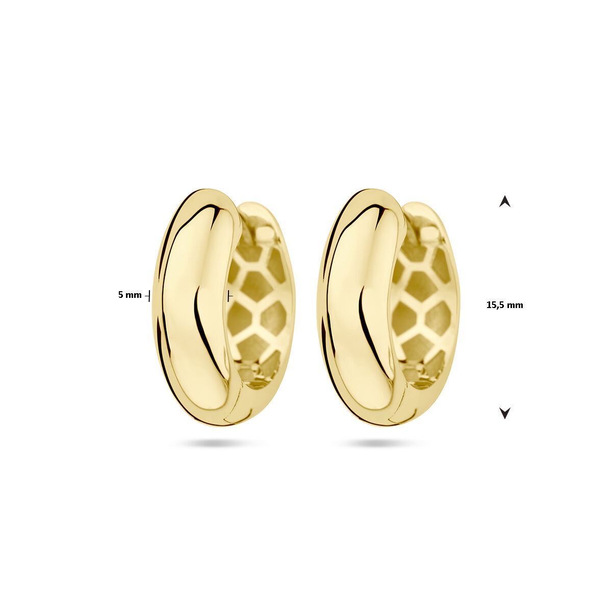 Créoles en or 9 carats – Boucles d'oreilles pour femme